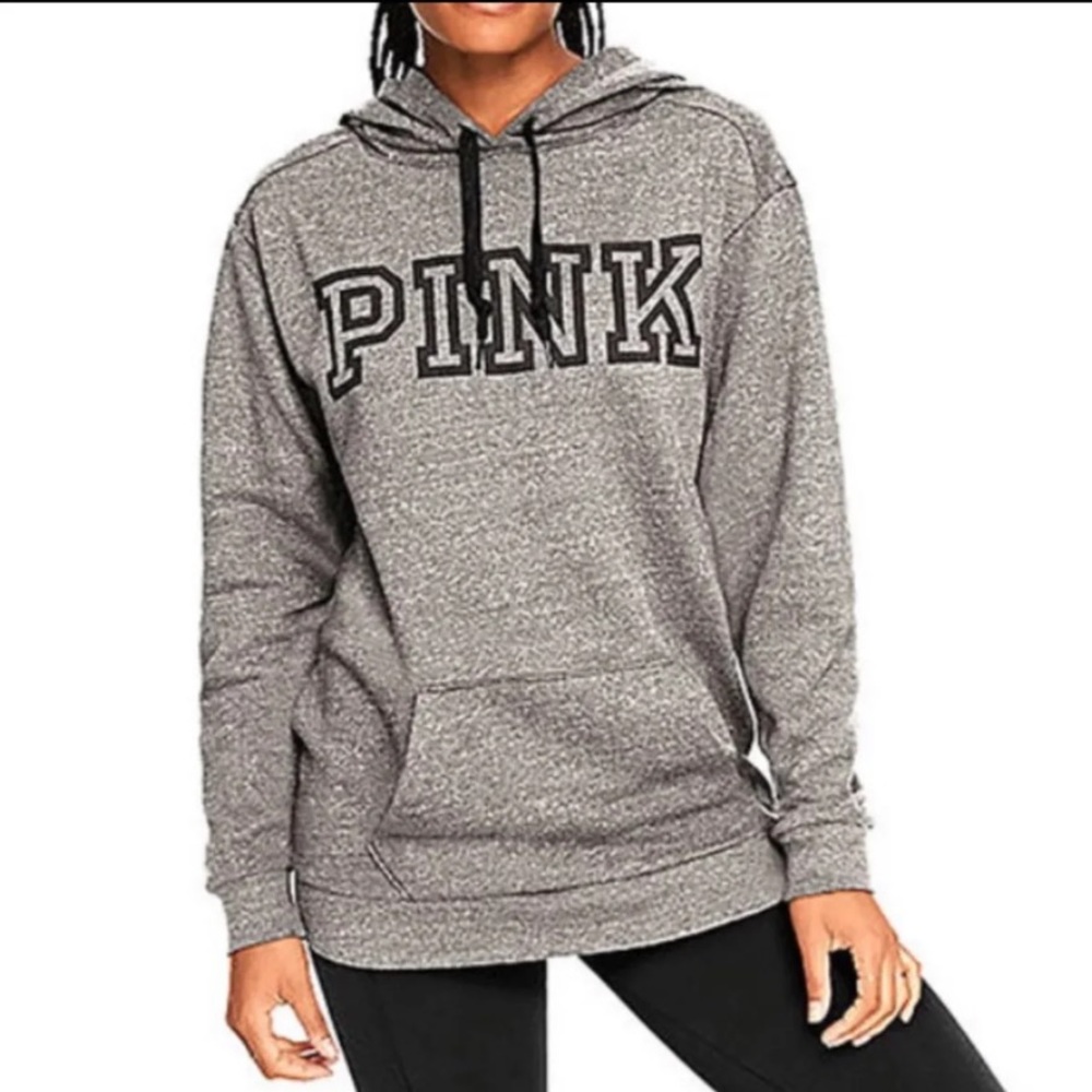 NWT VS PINK Heathered Grey Everyday Lounge Campus Pullover Size XS